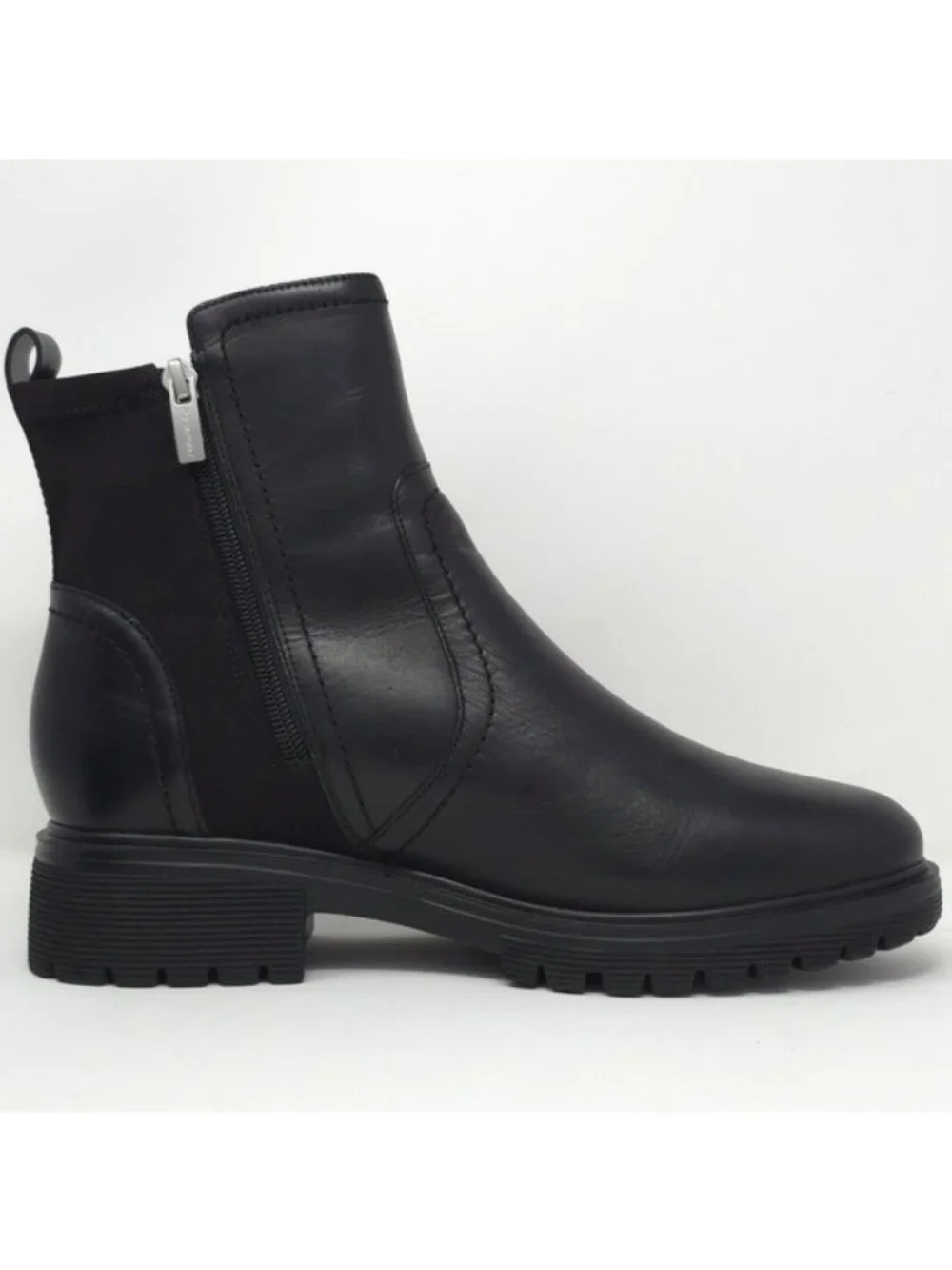Rockport Black Leather Ankle Booties with Side Zip 9.5M - Picture 4 of 14